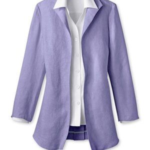 NWOT Coldwater Creek Linen Blazer Size 16